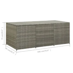 VidaXL Gartenbox Poly Rattan 180x90x75 Cm Grau -Angebote Moos Traum Store 4930104e79ef12d12df3d384b18db949