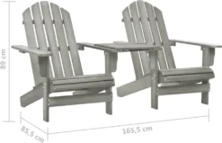 VidaXL Garten-Adirondack-Stühle Mit Teetisch Massivholz Tanne Grau -Angebote Moos Traum Store 4a92344818c0a7b0862a6b1407c2de81