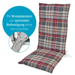 RelaxXL Gartenstuhlauflage Für Hochlehner CARLITO Karo-Bunt 120x50x6cm 2 Stück -Angebote Moos Traum Store 4a9e239154529fecc896ded1662e2886