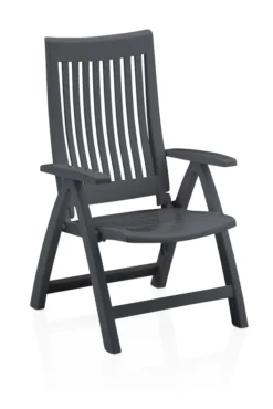 Kettler Roma Klappsessel - Verstellbarer Gartensessel Aus Kunststoff - Anthrazit