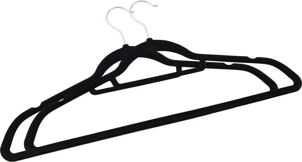 VidaXL 20 Stk. Kleiderbš¹gel-Set Anti-Rutsch Schwarz Samt 4 VidaXL 20 Stk. Kleiderbš¹gel-Set Anti-Rutsch Schwarz Samt – Bild 4