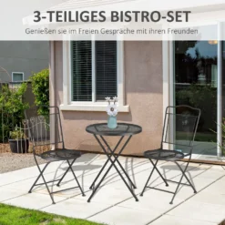 Outsunny Sitzgruppe 3-teilige Essgruppe Bistro-Set Gartenmöbel-Set Balkonmöbel Set 1 Tisch+2 Stühle Mit Schirmloch Terrasse Metall Schwarz 12 Outsunny Sitzgruppe 3-teilige Essgruppe Bistro-Set Gartenmöbel-Set Balkonmöbel Set 1 Tisch+2 Stühle Mit Schirmloch Terrasse Metall Schwarz -Angebote Moos Traum Store 4d36b421d51d01e8d9345c5eb73586a0
