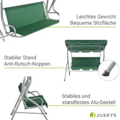 Juskys Hollywoodschaukel 3-Sitzer Mit Dach & Sitzauflage – Gartenschaukel 200 Kg Belastbar – Schaukelbank Für Garten & Terrasse - Grün 18 Juskys Hollywoodschaukel 3-Sitzer Mit Dach & Sitzauflage – Gartenschaukel 200 Kg Belastbar – Schaukelbank Für Garten & Terrasse - Grün -Angebote Moos Traum Store 4d59e88fba0949cd9d832c19709cef9d