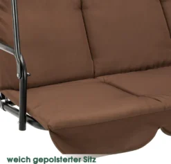 MCombo 3-Sitzer Hollywoodschaukel Gartenschaukel Gartenliege Schaukelbank 8003 Braun -Angebote Moos Traum Store 4ef77db3b7e8b1760cf7878337521449