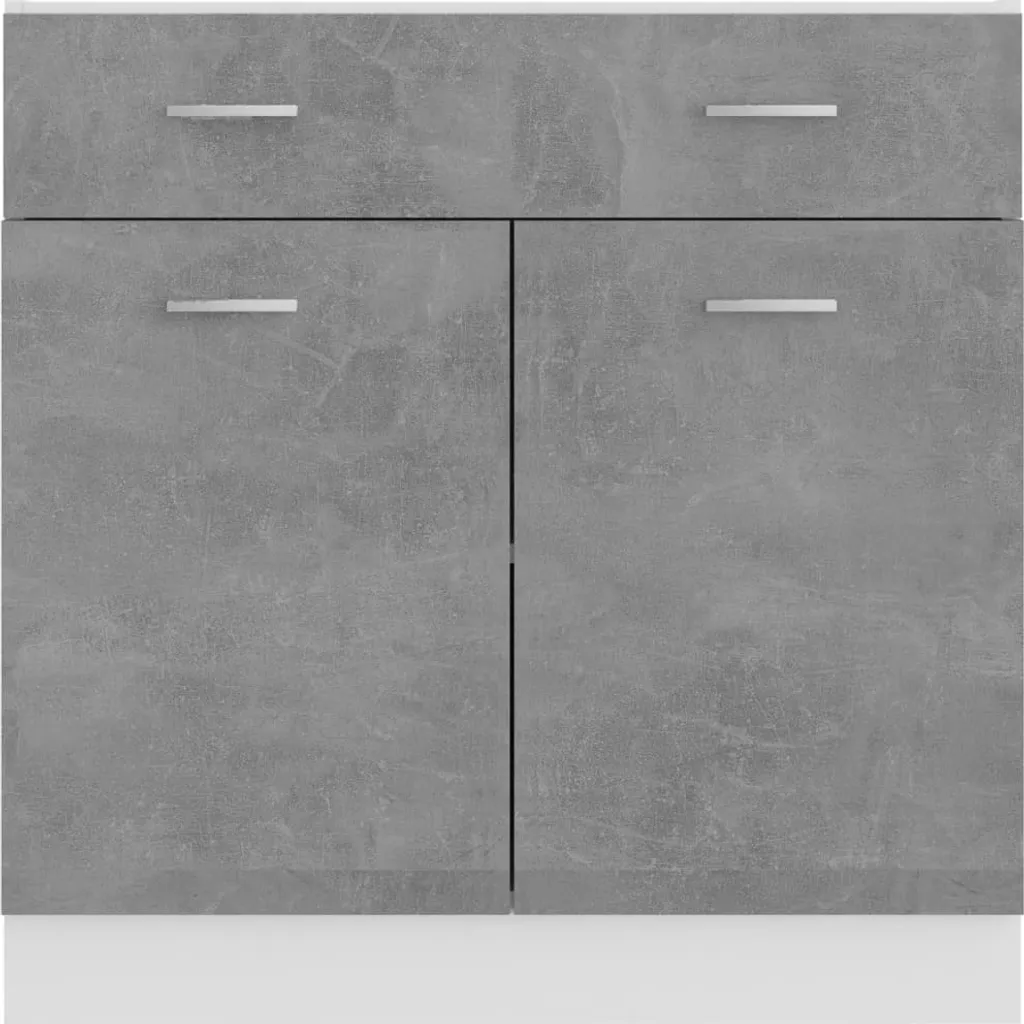 VidaXL Schubunterschrank Betongrau 80x46x81,5 Cm Holzwerkstoff 5 VidaXL Schubunterschrank Betongrau 80x46x81,5 Cm Holzwerkstoff – Bild 5
