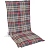 RelaxXL Gartenstuhlauflage Für Hochlehner CARLITO Karo-Bunt 120x50x6cm 2 Stück