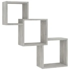 VidaXL Cube Wandregale Betongrau 84,5x15x27 Cm Holzwerkstoff