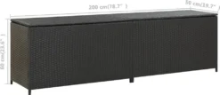 VidaXL Gartenbox Poly Rattan 200x50x60 Cm Schwarz -Angebote Moos Traum Store 52482fc8a5f6207ea11d8d1a68c9fc1a