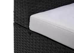 2x Poly-Rattan Sessel HWC-G16, Lounge-Rattanstuhl Gartenstuhl, Gastronomie Schwarz, Kissen Hellgrau -Angebote Moos Traum Store 53d72209955955bda5b3c89ad0794470