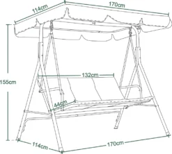 MCombo 3-Sitzer Hollywoodschaukel Gartenschaukel Gartenliege Schaukelbank 8003 -Angebote Moos Traum Store 55da3b8d65fcabd96dd817d4c2dc3822 1