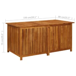 VidaXL Garten-Aufbewahrungsbox 150x80x75 Cm Massivholz Akazie -Angebote Moos Traum Store 55eeaa8a7a53acf05f770dbcfbf74fd9