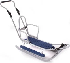 Luxus Schlitten Silber-grau Incl. Fußstütze, Schiebestange Und Fußsack NEU -Angebote Moos Traum Store 564fede2a83fa15e343a72c092c775ec