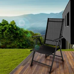 Tillvex Gartenstuhl Schwarz Klappbar Aus Aluminium | Hochlehner Mit Armlehnen | Klappstuhl Verstellbar | Klappsessel Balkon Garten Terrasse 11 Tillvex Gartenstuhl Schwarz Klappbar Aus Aluminium | Hochlehner Mit Armlehnen | Klappstuhl Verstellbar | Klappsessel Balkon Garten Terrasse -Angebote Moos Traum Store 5652199fbfff088e20325472a2684b42
