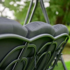 HOME DELUXE - Hollywoodschaukel DESCANSO Grau Doppel Gartenliege Lounge-Pavillon -Angebote Moos Traum Store 5680795085ceb294a0df29e6c0f5d995 1