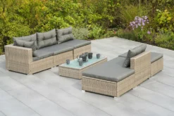 Merxx Multifunktionsecke "Manzano" - Stahlgestell Mit Kunststoffgeflecht Steinbeige, Inkl. Kissen -Angebote Moos Traum Store 5730e5f742a1387b1134f9b9deef70af