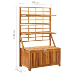 VidaXL Aufbewahrungstruhe Mit Rankgitter 99x55x160cm Massivholz Akazie -Angebote Moos Traum Store 59dcb4d07cc251dd1e2864f9d770329e