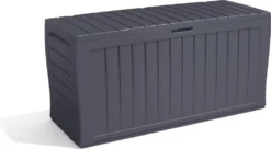 Deuba Auflagenbox Marvel Plus Keter 220kg Belastbar Rollen Griffe Smart Click System Truhe Gartenbox Kissenbox Garten