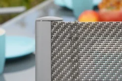 Merxx Gartenmöbelset " Taviano" 7tlg. Mit Ausziehtisch 160/220 X 90 Cm - Aluminiumgestell Silber Mit Textilbespannung Diamantbraun -Angebote Moos Traum Store 5c3f0e3f20e7e86e02f7992d25ad32de