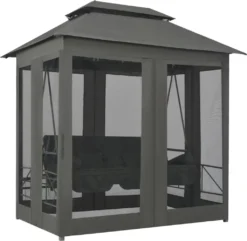 VidaXL Gartenschaukel Mit Bettfunktion Und Dach 220×160×240 Cm Stahl -Angebote Moos Traum Store 5d146412c14e84a7d9f46c70e74a940f