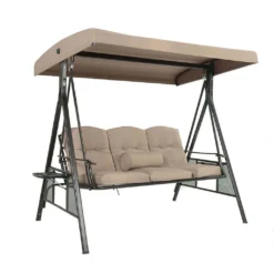 HOME DELUXE - Hollywoodschaukel DESCANSO Beige Doppel Gartenliege Lounge-Pavillon -Angebote Moos Traum Store 5e16f9fe806f96c9648dd592831d337a 1
