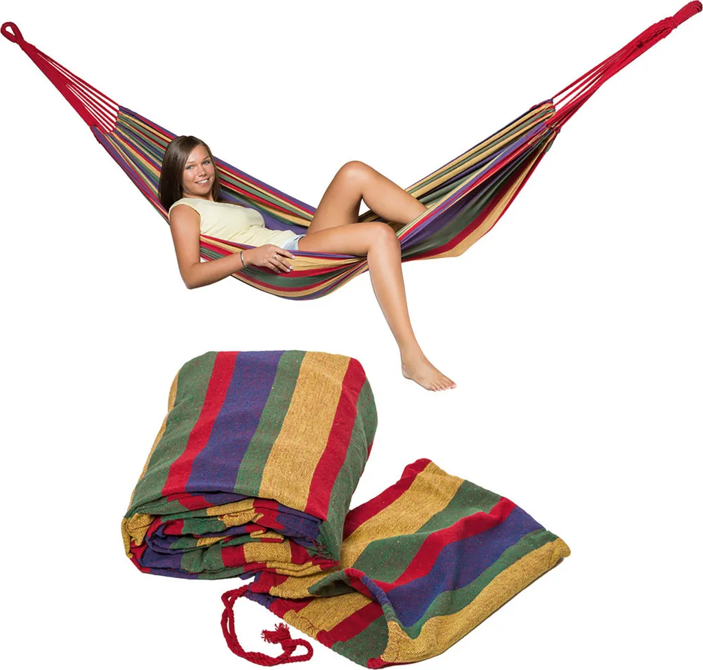 Tectake Hängematte Inkl. Tasche - Bunt 2 Tectake Hängematte Inkl. Tasche - Bunt – Bild 2