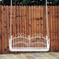 Outsunny Hängebank Schaukel Bank Gartenschaukel Mit Ketten, Metall, Weiß, 118x58x57cm 13 Outsunny Hängebank Schaukel Bank Gartenschaukel Mit Ketten, Metall, Weiß, 118x58x57cm -Angebote Moos Traum Store 5e5b973abde9a2ef61d46f9844683eba