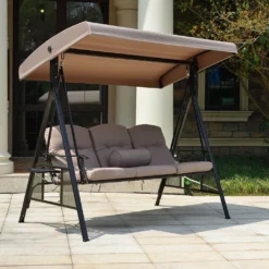 HOME DELUXE - Hollywoodschaukel DESCANSO Beige Doppel Gartenliege Lounge-Pavillon 12 HOME DELUXE - Hollywoodschaukel DESCANSO Beige Doppel Gartenliege Lounge-Pavillon -Angebote Moos Traum Store 5f1c9caf48ddfe02017232a8650b0f27