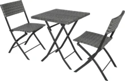 Tectake Rattan Balkonset Trevi - Grau -Angebote Moos Traum Store 6107d2cecdcb75b670660bcfba65e778