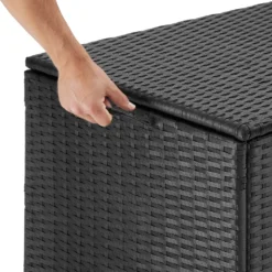 Tectake Auflagenbox Mit Aluminiumgestell Und Rollen 297l, 117x54x64cm - Schwarz -Angebote Moos Traum Store 6202eea8404bc8460913ebea279e21ab