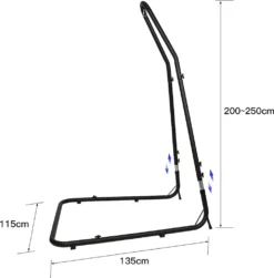 WYCTIN Hängesesselgestell Hängesitz Gestell 150KG Metall Hoehenverstellbar 115*135*(200-250cm Ohne Hängematte 10 WYCTIN Hängesesselgestell Hängesitz Gestell 150KG Metall Hoehenverstellbar 115*135*(200-250cm Ohne Hängematte -Angebote Moos Traum Store 65623cb1e4b3e263fc910fc9bf7bba90 1