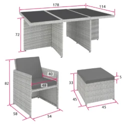 Tectake Aluminium Rattan Sitzgruppe New York 6+4+1 Mit Schutzhülle - Schwarz -Angebote Moos Traum Store 65702c379b5f6d5cb45bbdc4eaa5c567