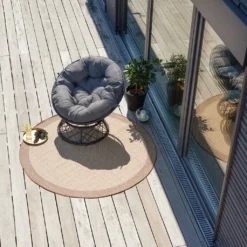 Tectake Rattansessel Gargano Drehbar - Schwarz -Angebote Moos Traum Store 65d62be44675a7b572462a5659609010