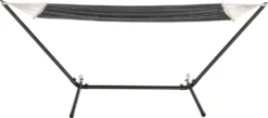 Hängematte Mit Gestell Hängeschaukel 200 X 100 Cm Indoor Outdoor Baumwolle Bis 120 Kg Dunkelgrau -Angebote Moos Traum Store 66cc38468b269b5454d6829df737a1d3