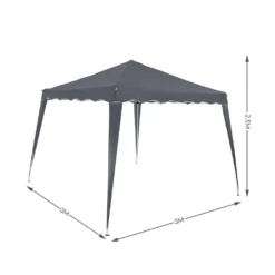 Pavillon Pop-Up 3x3m UV-Schutz 50+ Wasserdicht Faltbar Inkl. Tasche Faltpavillon Zelt Capri, Farbe:anthrazit -Angebote Moos Traum Store 670e8f082bcf56123e1c24c68799f6b5