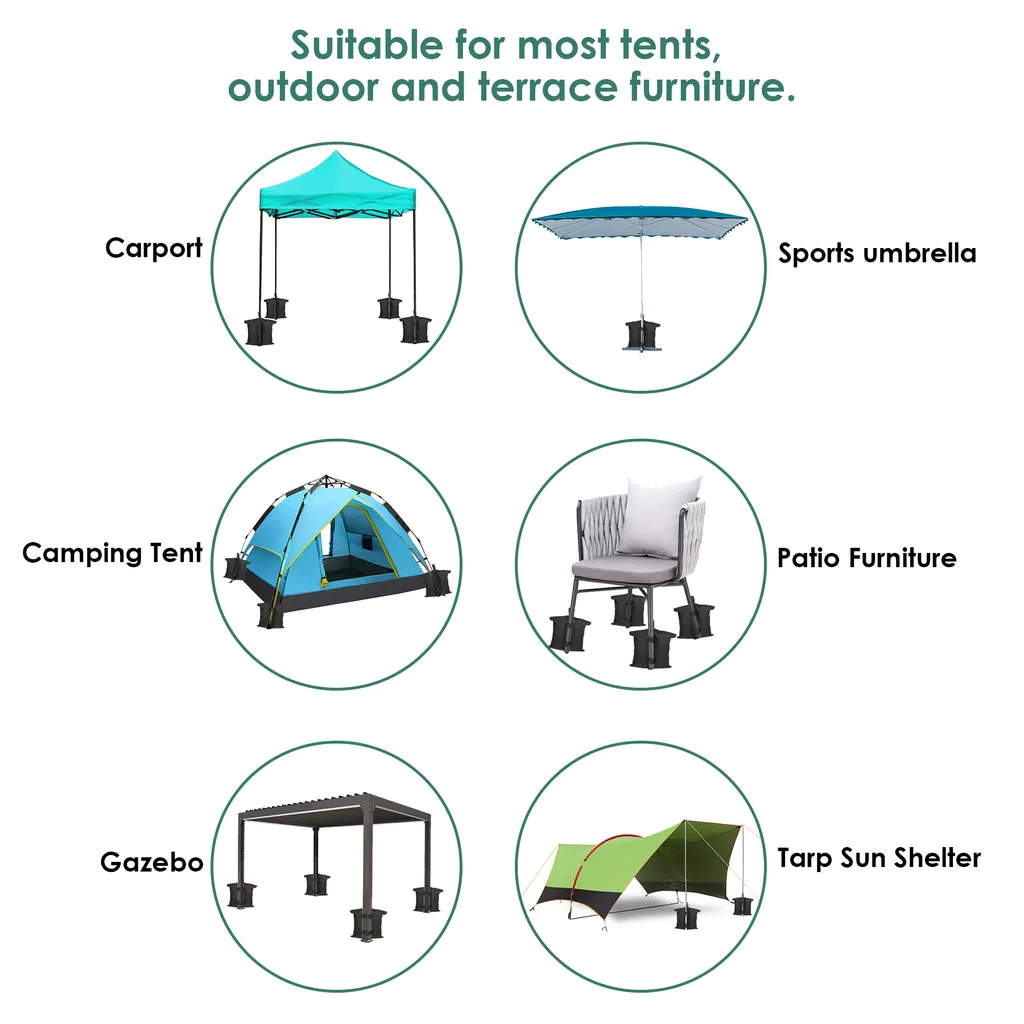 EINFEBEN 4x Set Pavillon Sandsäcke Pavillons & Partyzelte Zelt Sandsack Beschwerung Standfüße Gewichte Camping 5 EINFEBEN 4x Set Pavillon Sandsäcke Pavillons & Partyzelte Zelt Sandsack Beschwerung Standfüße Gewichte Camping – Bild 5