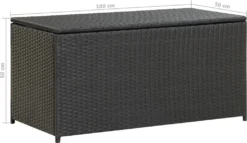 VidaXL Gartenbox Poly Rattan 100x50x50 Cm Schwarz -Angebote Moos Traum Store 687667e0a5c04a7de5d87719a2272ae9