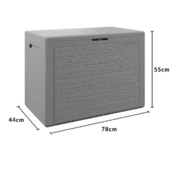 Deuba Auflagenbox 190 L Holz-Optik Wasserabweisend Deckel Abschließbar Garten Balkonbox Gartenbox Truhe , Farbe:Grau -Angebote Moos Traum Store 6a4a59f1c47c81539ddd3f4c01c10fc0