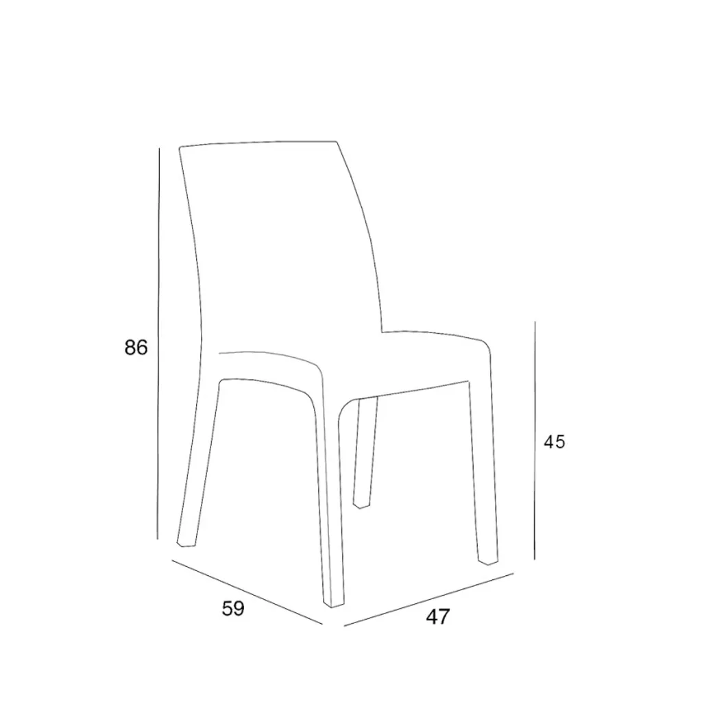 Stapelbarer Rattanstuhl Garten Restaurant Außenbar Virginia BicaFarbe: Schwarz, Höhe (cm): 86, Breite (cm): 47, Tiefe (cm): 59, Zusammensetzung: POLYPROPYLENE, Modelle: VIRGINIA, Länge (cm): 59 6 Stapelbarer Rattanstuhl Garten Restaurant Außenbar Virginia BicaFarbe: Schwarz, Höhe (cm): 86, Breite (cm): 47, Tiefe (cm): 59, Zusammensetzung: POLYPROPYLENE, Modelle: VIRGINIA, Länge (cm): 59 – Bild 6