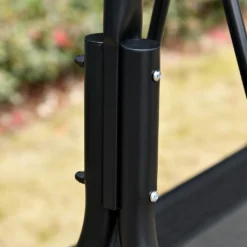 Outsunny 3-Sitzer Hollywoodschaukel Schaukelstuhl Outdoor Gartenliege UV-beständig Hochwertiges Metallrohr Winkeleinstellbar Schwarz -Angebote Moos Traum Store 6d5fe68c09775c530fd2f522f70742e4