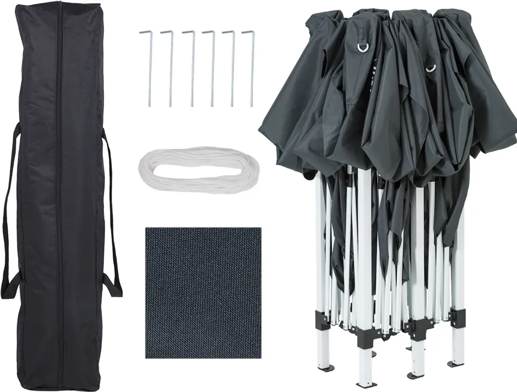 Pavillon 3x6m Faltpavillon Capri Pop-Up Partyzelt Gartenzelt Deuba Gartenlaube, Farbe:anthrazit 8 Pavillon 3x6m Faltpavillon Capri Pop-Up Partyzelt Gartenzelt Deuba Gartenlaube, Farbe:anthrazit – Bild 8