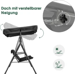 MCombo 3-Sitzer Hollywoodschaukel Gartenschaukel Gartenliege Schaukelbank 8003 -Angebote Moos Traum Store 6e9f5770c5d8a74642ac9afa68e9ead0