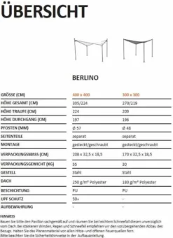SIENA GARDEN Pavillon Berlino J05231 -Angebote Moos Traum Store 6f0e7a3f0661a0168b2f1a4c76026e0d
