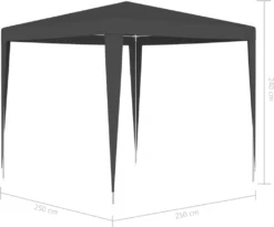 VidaXL Profi-Partyzelt 2,5×2,5 M Anthrazit 90 G/m² -Angebote Moos Traum Store 6fe118e5d9f243769e9db41c8507d861
