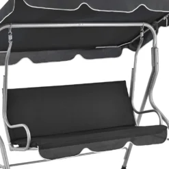 Juskys Hollywoodschaukel 3-Sitzer Mit Dach & Sitzauflage – Gartenschaukel 200 Kg Belastbar – Schaukelbank Für Garten & Terrasse - Grau -Angebote Moos Traum Store 712b405cb223c1864f05c54bebf734a2