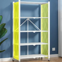 360Home Klappbare Lagerung Abnehmbar Regal Mit Rädern 5 Ebenen Weiß -Angebote Moos Traum Store 7146b95993164e3a66ed20647f173b68