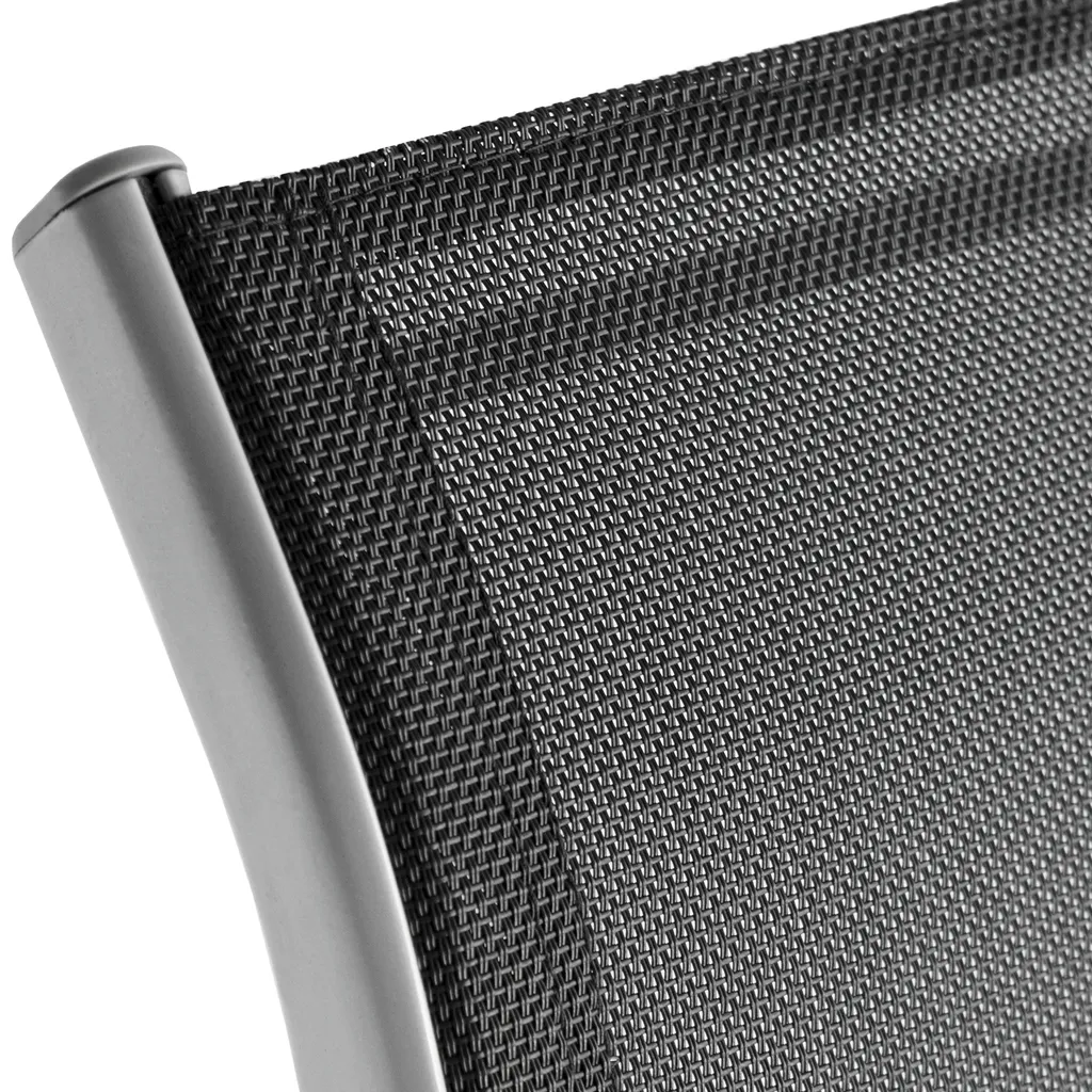 4Stk Wohaga Stapelstuhl Mit Textilenbespannung Grau/Schwarz 6 4Stk Wohaga Stapelstuhl Mit Textilenbespannung Grau/Schwarz – Bild 6