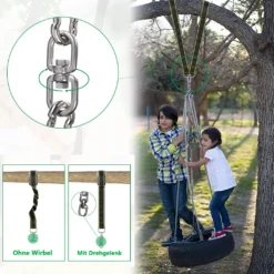 Schaukel Befestigung, Hängematte Befestigung Schaukel Aufhängung Hält Bis Zu 500 Kg,mit 2 Baumschutz Polster Und 2 Premium Karabinern,Hängematten-Zubehör,HM-03785 -Angebote Moos Traum Store 72156acea11e32522f1510fa02a60a39