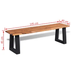 VidaXL Sitzbank Akazienholz Massiv 145 Cm -Angebote Moos Traum Store 73765db9711f8924234eb82f2bba79fc