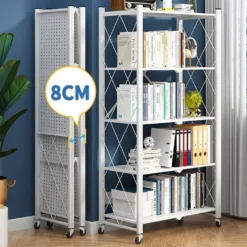 360Home Klappbare Lagerung Abnehmbar Regal Mit Rädern 5 Ebenen Weiß -Angebote Moos Traum Store 73f9905a8f6ca6ff30d1785ba8d30f8c