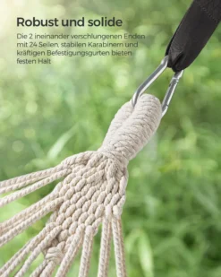 SONGMICS Hängematte, 210 X 150 Cm, Doppelhängematte, Belastbarkeit 300 Kg, Für Garten, Terrasse, Balkon, Outdoor, Camping, Mit Tragetasche, Befestigungsgurten Und Karabinern, Grau -Angebote Moos Traum Store 745c64460819378cb0656d6af483a4e7